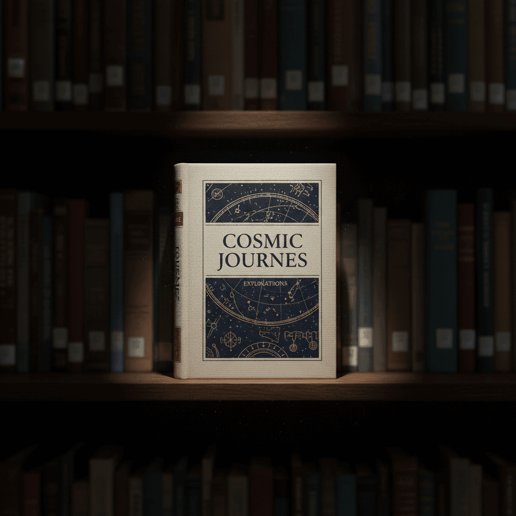 Single book highlighted on a dimly lit library shelf